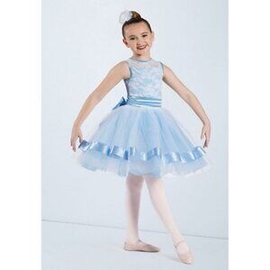 WEISSMAN Dance Costume Ballet Tutu Lace Small Adult Tulle Blue Princess Lyrical